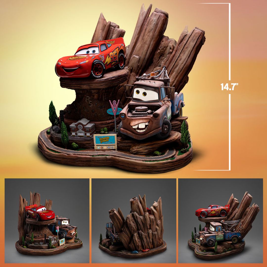 Statue Lightning Mcqueen & Tow Mater - Cars - Deluxe Statue By Iron Studios -Iron Studios - India - www.superherotoystore.com