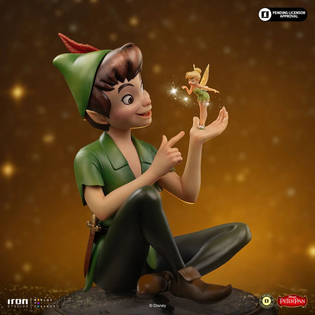 Disney Classics Peter Pan & Tinkerbell Statue By Iron Studios
