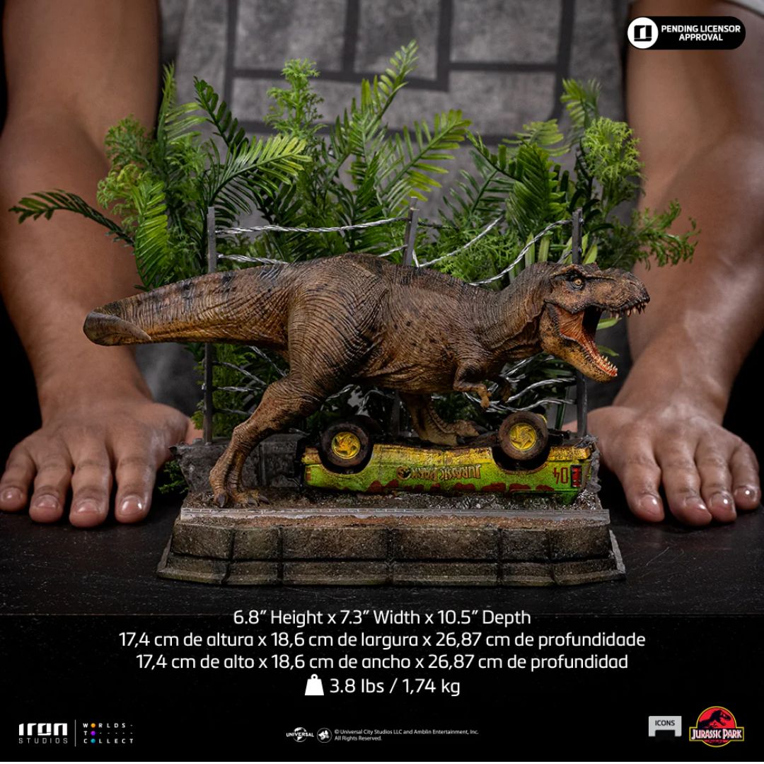 Jurassic Park T-Rex Breakout Set A - Jurassic Park - Icons Statue By Iron Studios