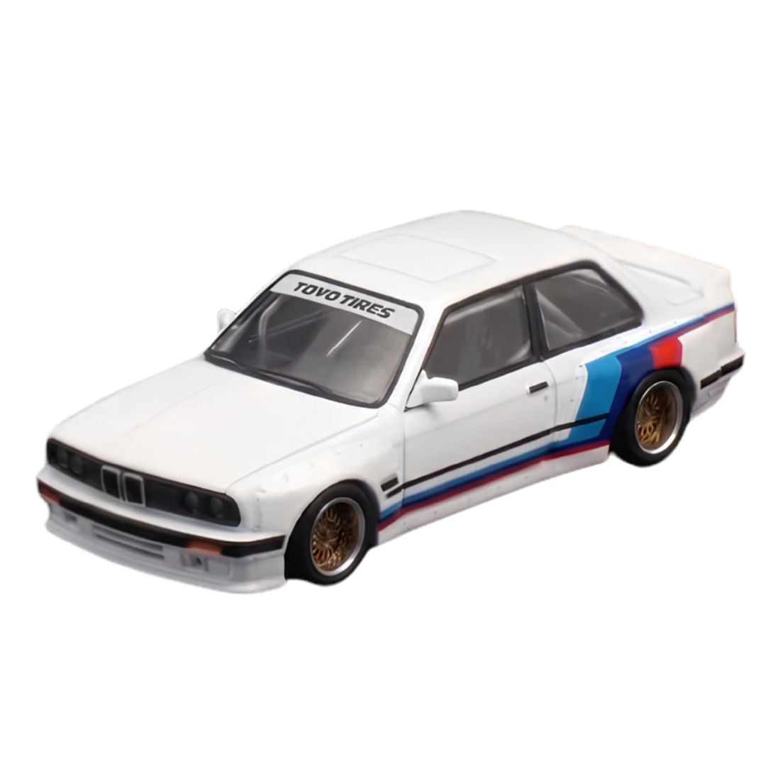 E30 Pandem White 1:64 Scale Die-Cast Car By Pop Race