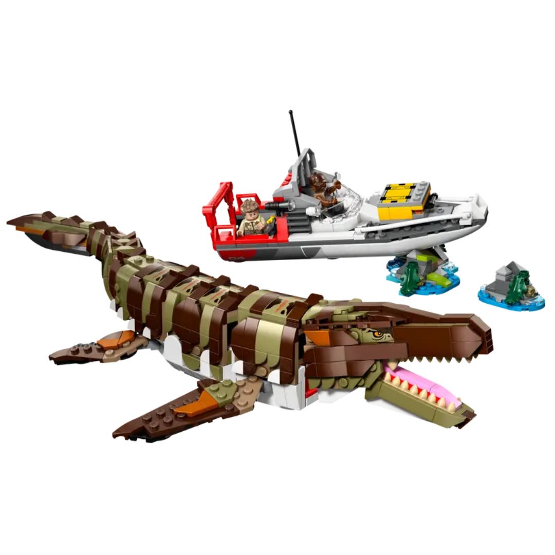 Jurassic Park Brick-Built Mosasaurus Boat Mission By Lego -Lego - India - www.superherotoystore.com