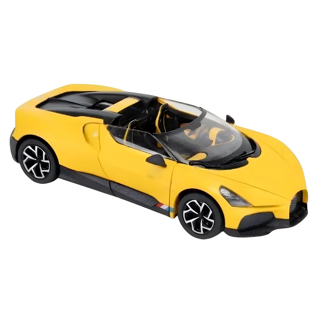 Yellow Bugatti Mistral 1:24 Scale Die-Cast Car By Joy Junction -Rmz City - India - www.superherotoystore.com
