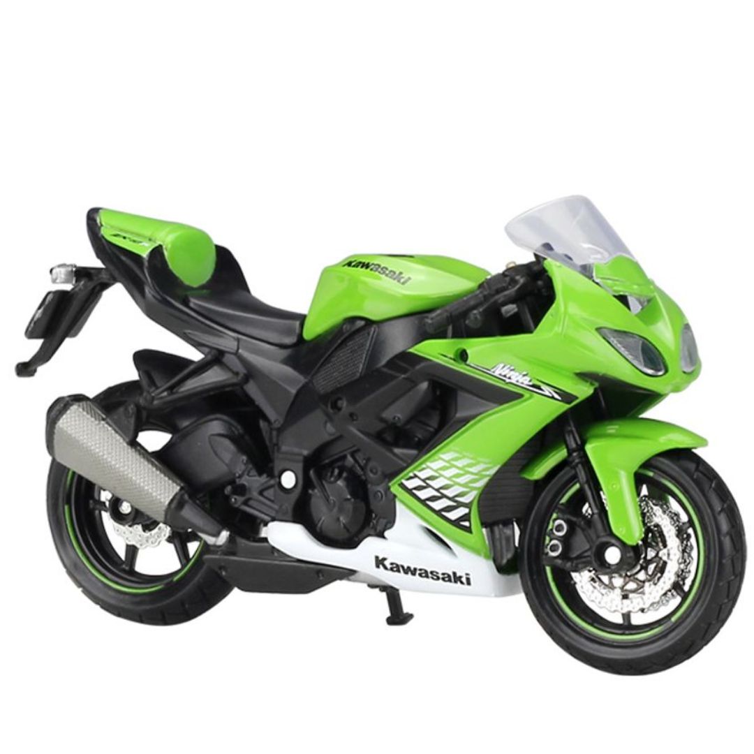 Green Kawasaki Ninja ZX -10R 1:18 Scale Bike by Maisto -Maisto - India - www.superherotoystore.com