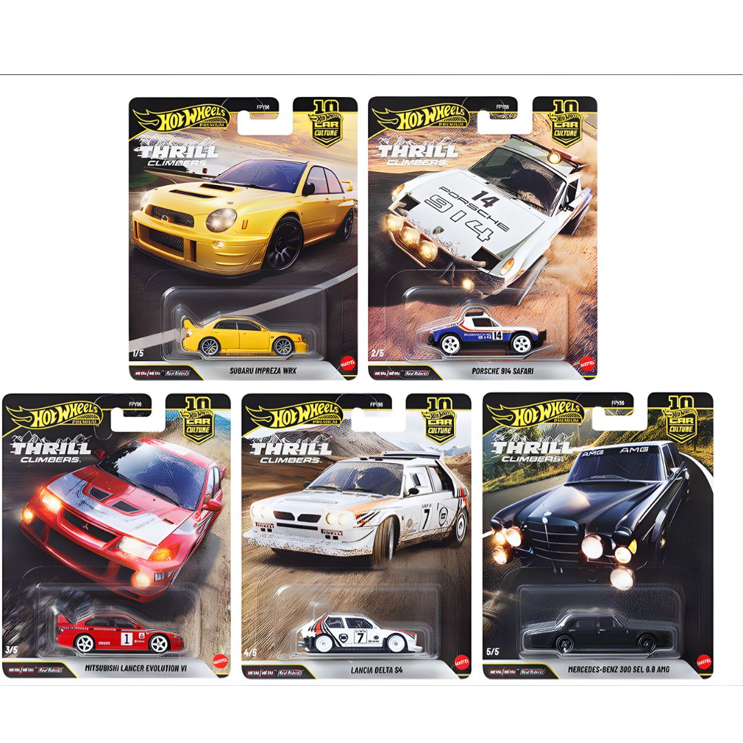Thrill Climbers Car Culture Assortment 1:64 Scale Die-Cast Set Of 5 -Hot Wheels - India - www.superherotoystore.com