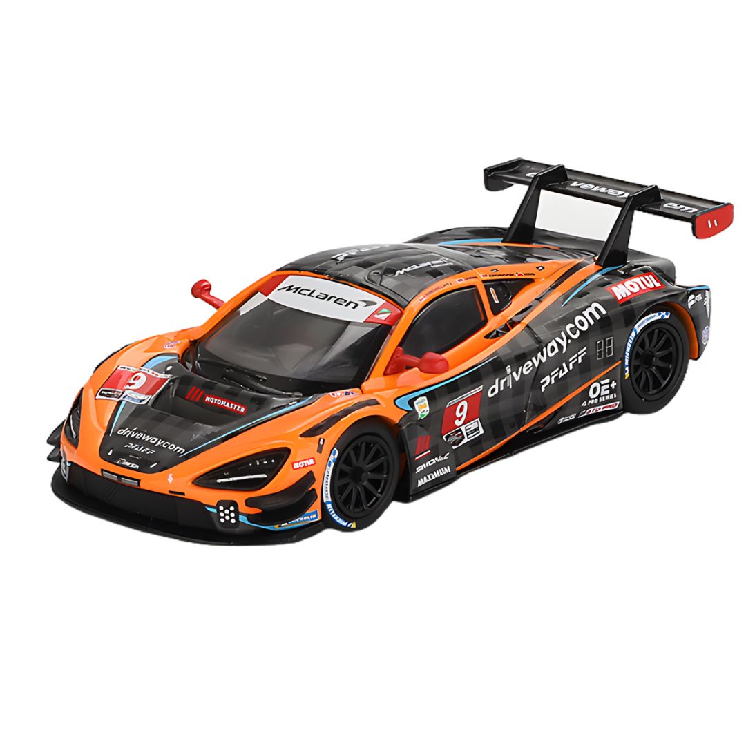 McLaren 720S GT3 Evo Pfaff Motorsports 2024 IMSA Daytona 24 Hrs 1:64 Scale Die-Cast Car By MiniGT