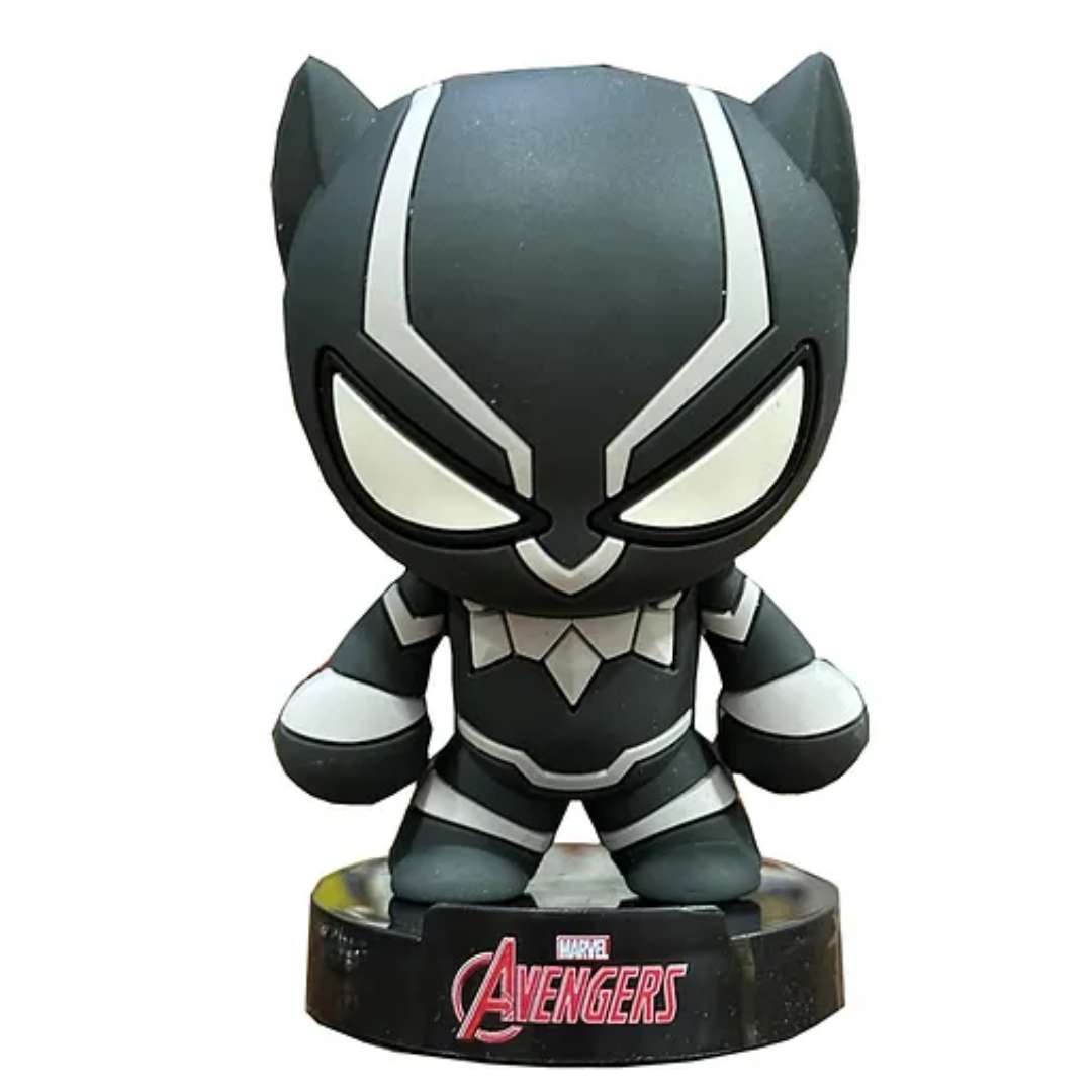 MARVEL BLACK PANTHER DROP GLUE STANDING FIGURE / KEYCHAIN - BLACK/WHITE by Mesuca -Mesuca - India - www.superherotoystore.com