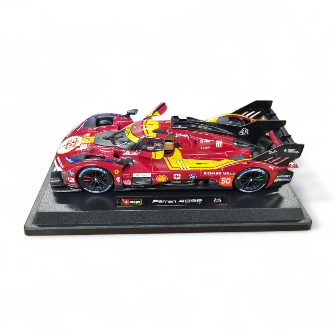 Ferrari 499P 2025 No 50 24h LeMans Winner 1:24 Scale Diecast Car By Bburago -Bburago - India - www.superherotoystore.com