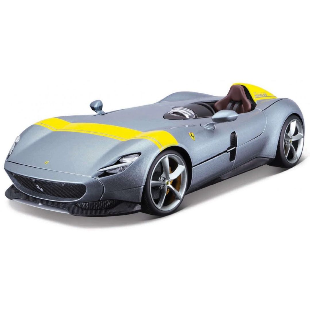 Silver Ferrari Monza SP1 1:43 Scale Die-Cast car by Bburago -Bburago - India - www.superherotoystore.com