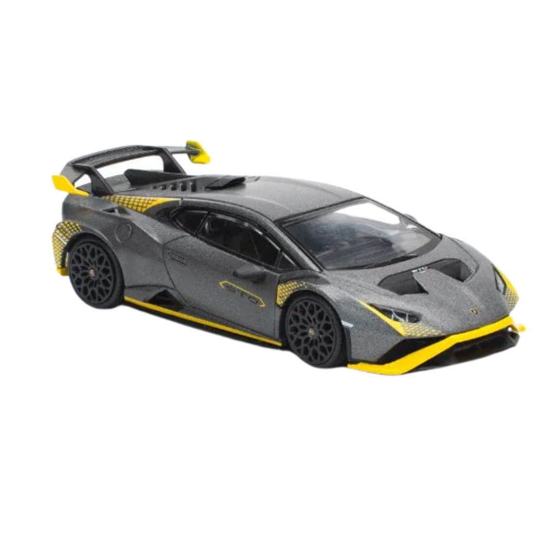 Lamborghini Huracan Sto Matte Grey 1:64 Scale Die-Cast Car By Pop Race