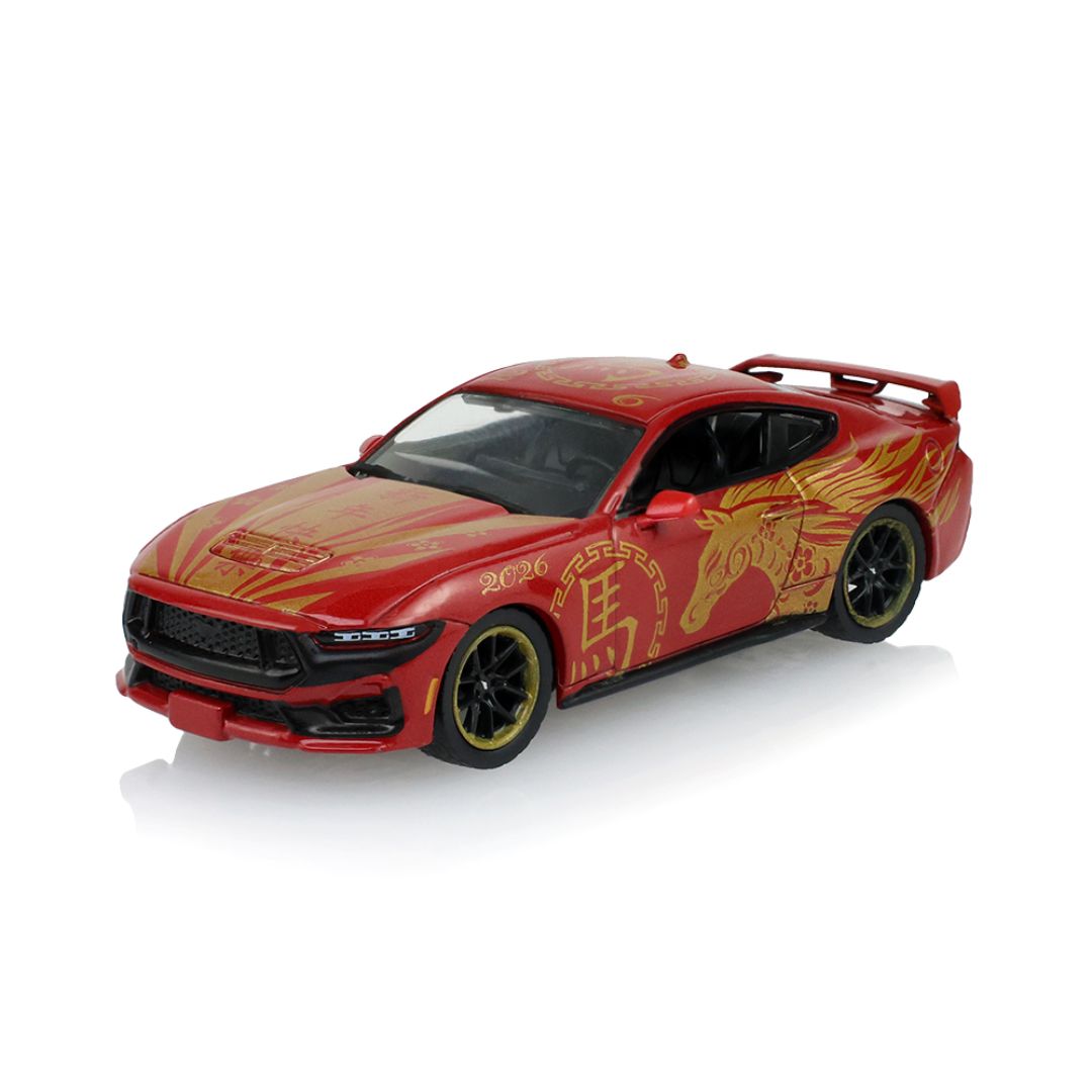 Ford Mustang Dark Horse 2024 - Chinese Zodiac 2026 Year Of The Horse (Hobby Exclusive) 1:64 Scale Die-Cast Car By Green Light