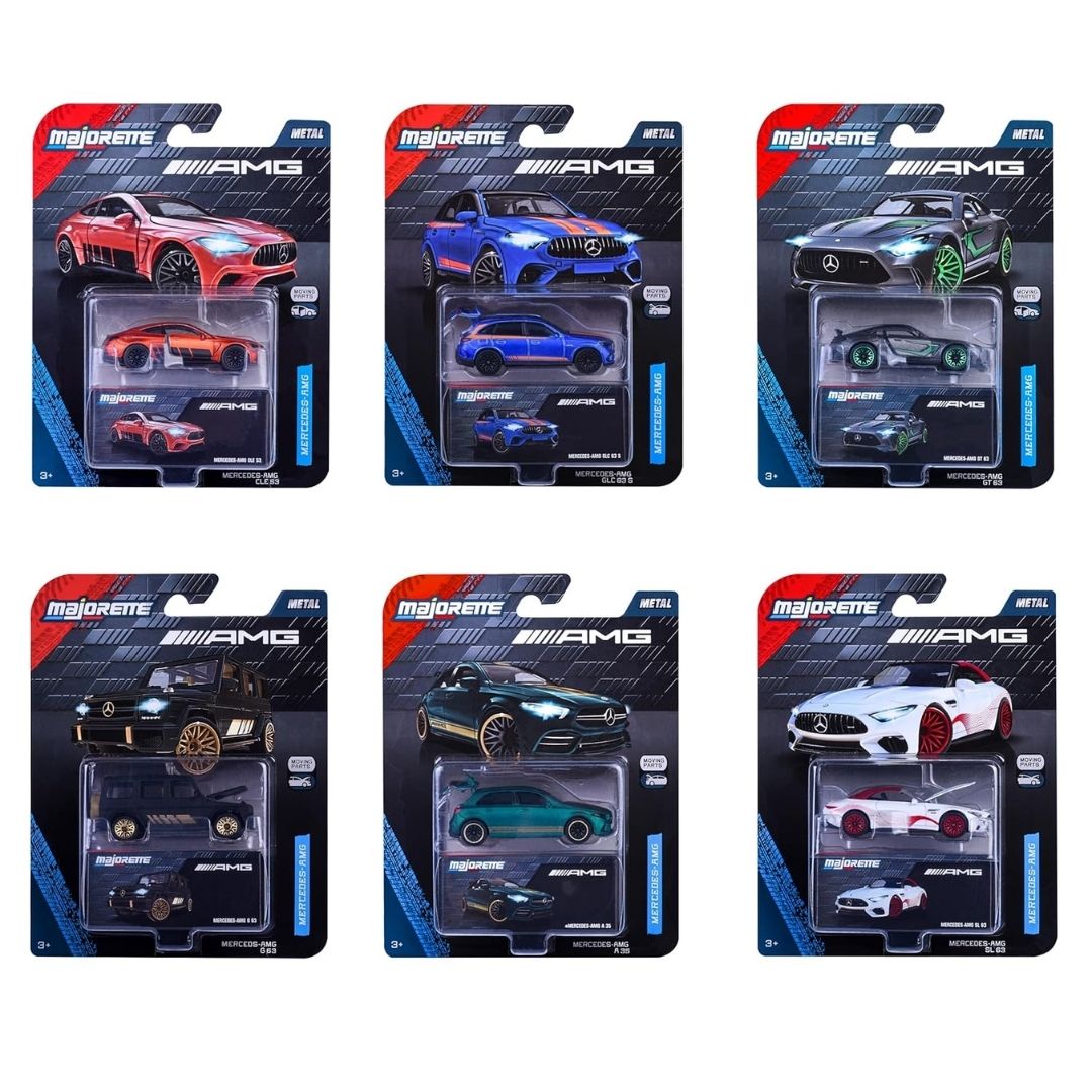 Mercedes Benz AMG Deluxe Series - 6 Pack 1:64 Scale Die-Cast Car Set By Majorette -Majorette - India - www.superherotoystore.com