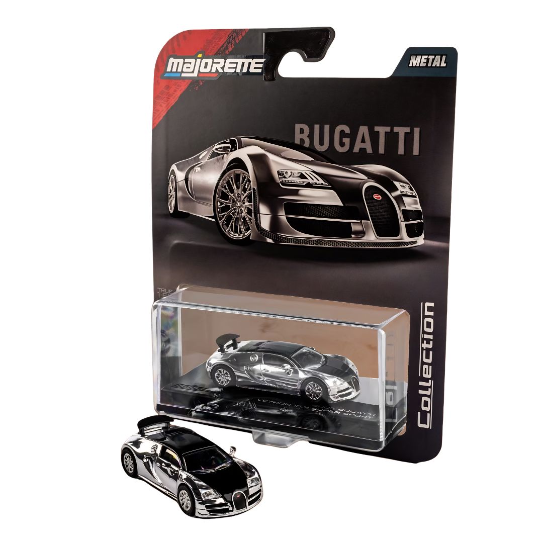 Collection Series Chrome Bugatti Veyron 16.4 Super Sport 1:64 Scale Die-Cast Car By Majorette