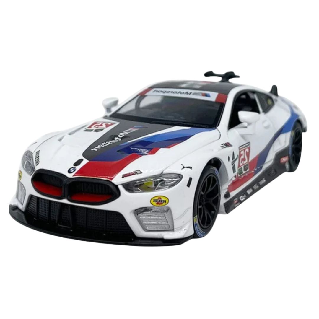 White BMW M8 GTE 2018 1:32 Scale Die-Cast Car By RMZ -RMZ - India - www.superherotoystore.com