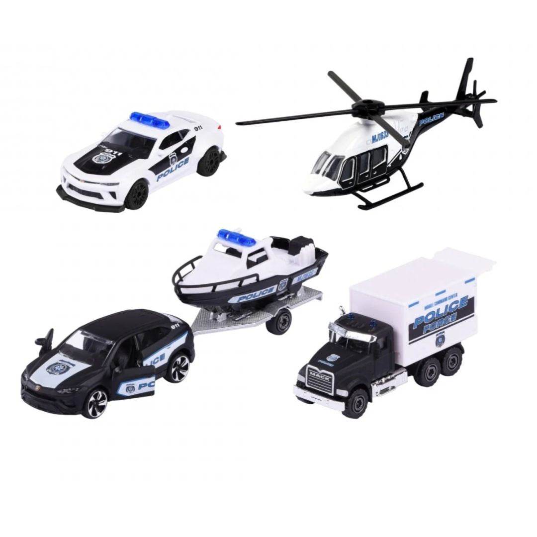 Police Force 4 Pieces Giftpack By Majorette By Majorette -Majorette - India - www.superherotoystore.com
