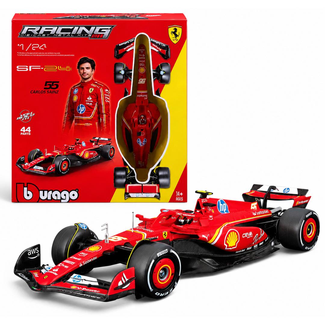 Ferrari Sf-24 Model (Model Kit With Pedestal) Lewis Hamilton 1/24 Scale Diecast Car By Bburago -Bburago - India - www.superherotoystore.com