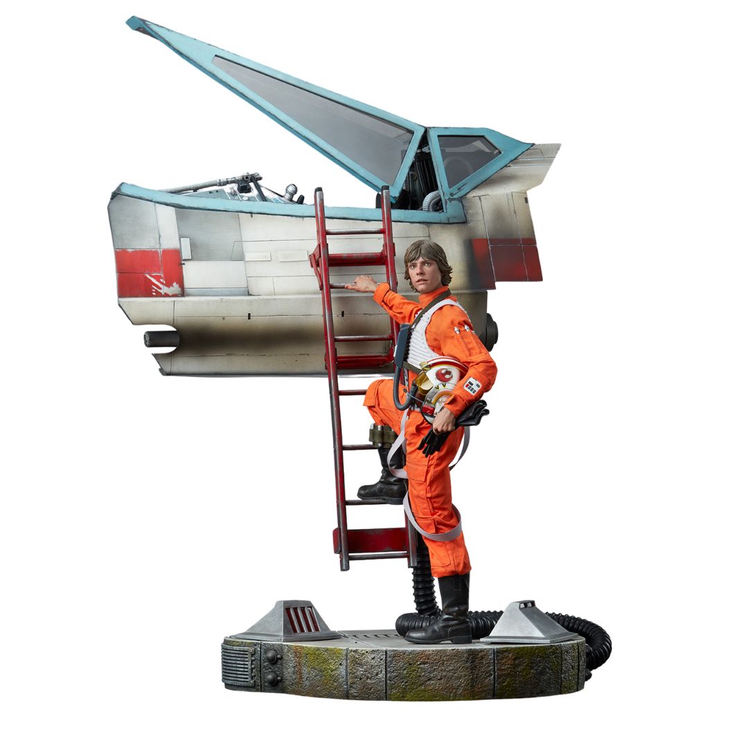 Luke Skywalker & X-Wing: Red Five, Standing By Premium Format Statue By Sideshow Collectibles -Sideshow Collectibles - India - www.superherotoystore.com
