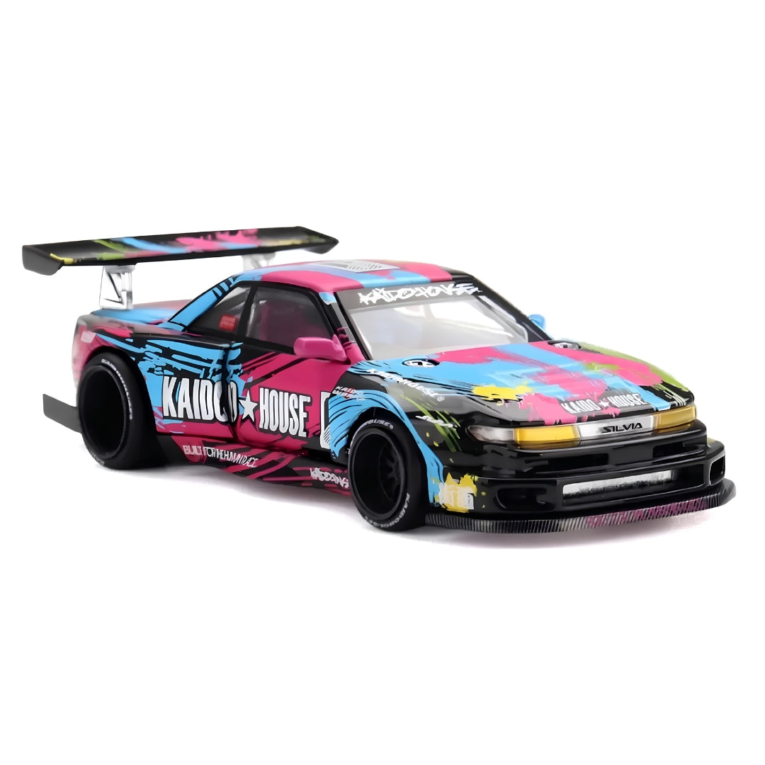 Nissan Silvia S13-R Kaido Splash 1:64 Scale Die-Cast Car By Mini Gt