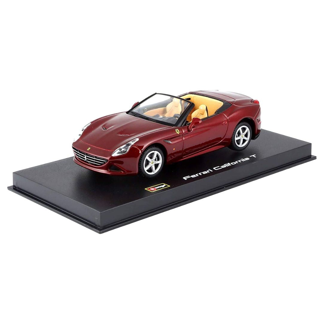 Maroon Ferrari California T 1:43 Scale Die-Cast car by Bburago -Bburago - India - www.superherotoystore.com