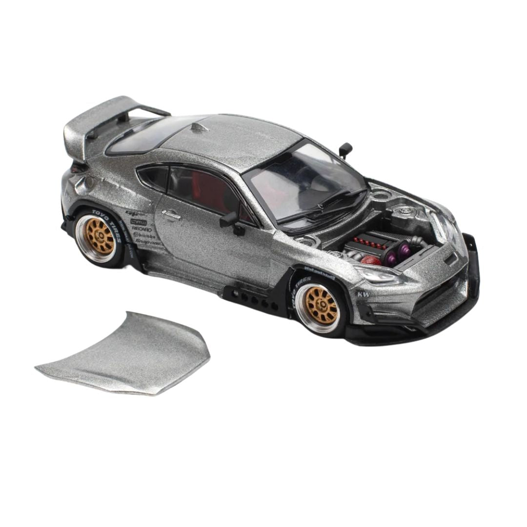Pandem GR 86 Silver 1:64 Scale Diecast Car By Pop Race -Pop Race - India - www.superherotoystore.com