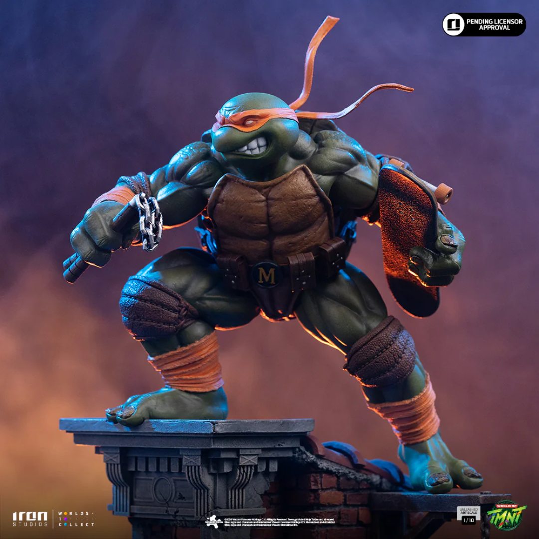 Teenage Mutant Ninja Turtles Michelangelo Statue By Iron Studios