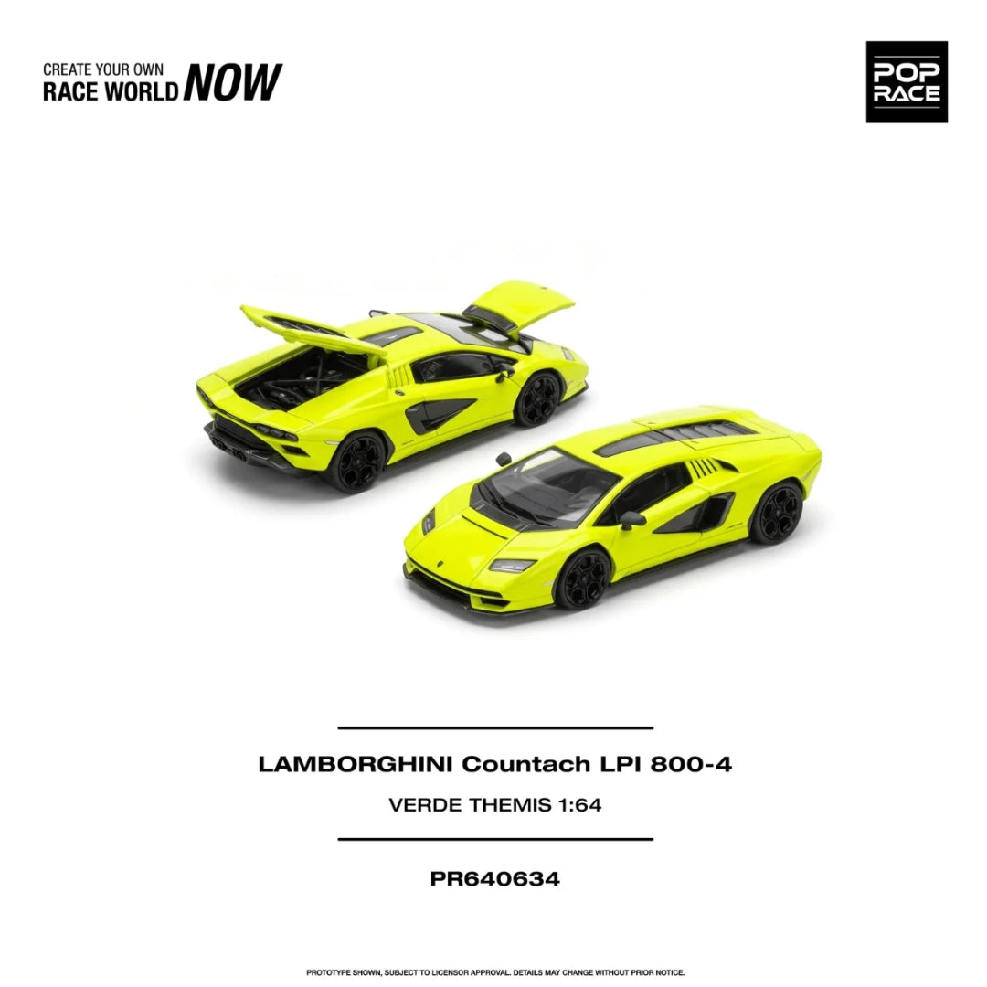 Lamborghini Countach Lpi 800-4 Verde Themis 1:64 Diecast Model Car By Trends Hobby -Trends Hobby - India - www.superherotoystore.com