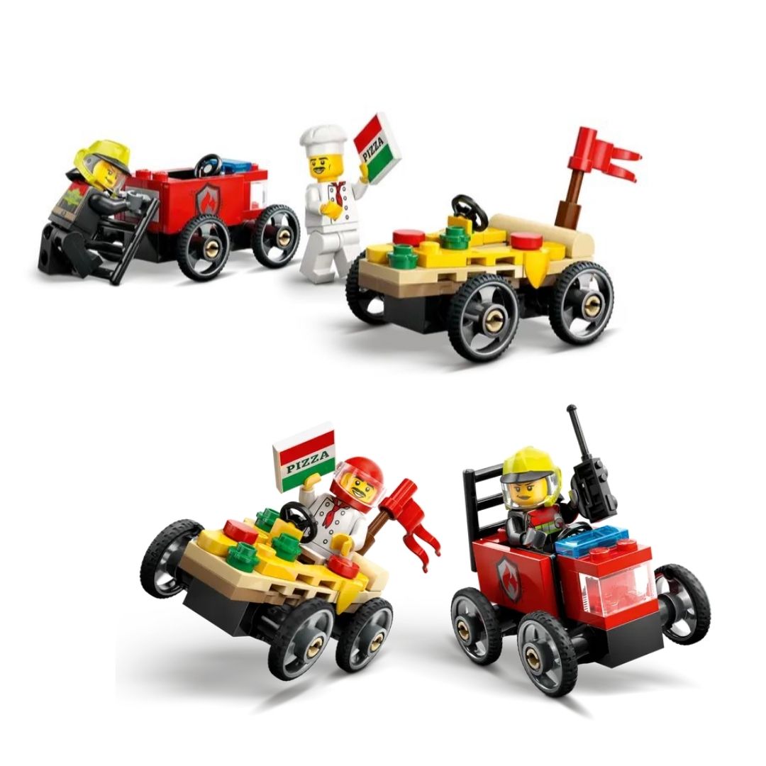 Pizza Vs. Fire Truck Race Car Pack Lego City By Lego -Lego - India - www.superherotoystore.com