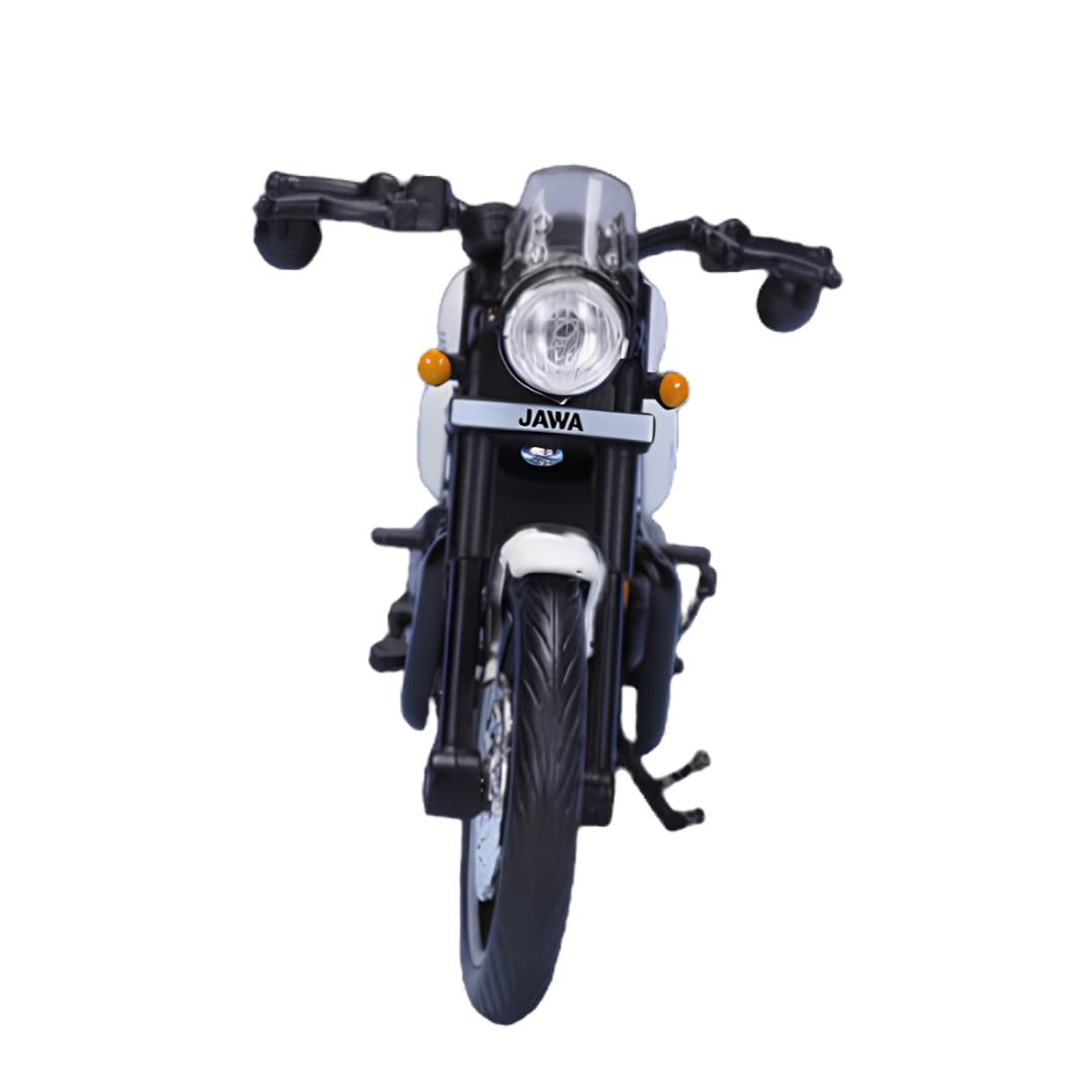 Jawa 42 Sirius White 1:18 Scale Die-Cast Bike by Maisto -Maisto - India - www.superherotoystore.com