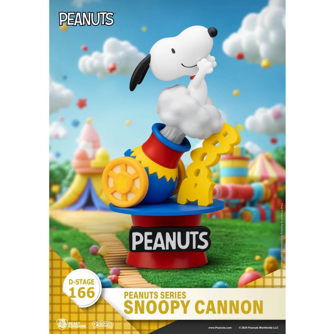 Peanuts Snoopy Cannon D-Stage Statue By Beast Kingdom -Beast Kingdom - India - www.superherotoystore.com