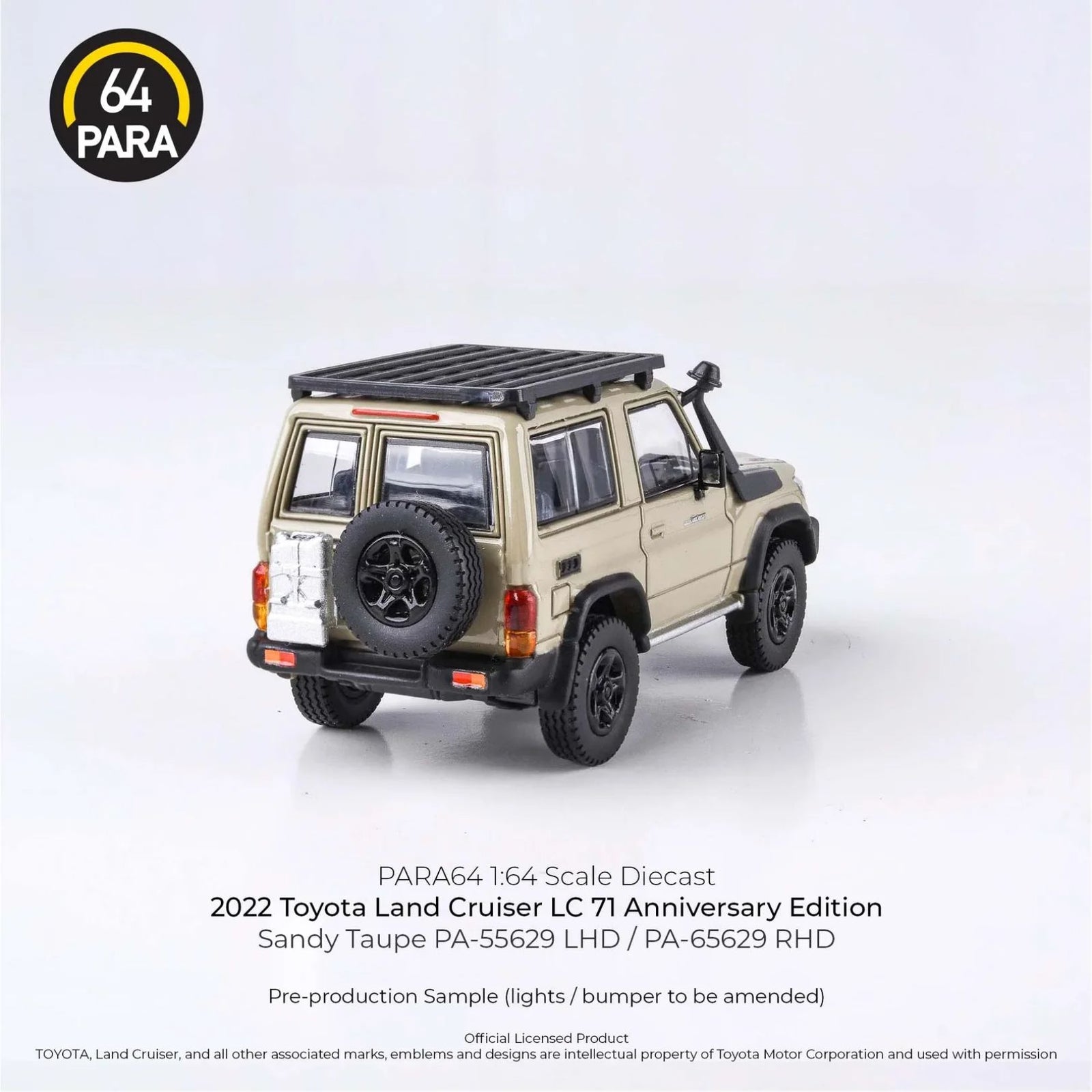 Toyota Land Cruiser Lc71 Anniversary Edition Sandy Taupe 1:64 Diecast Car By Para64