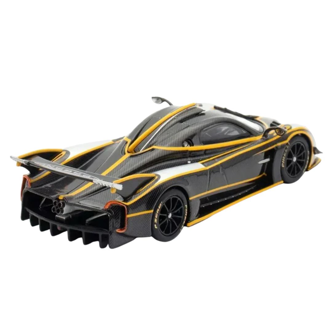 Pagani Huayrar (Black Carbon And Silver) 1:64 Scale Die-Cast Car By Lcd Models By Lcd Models