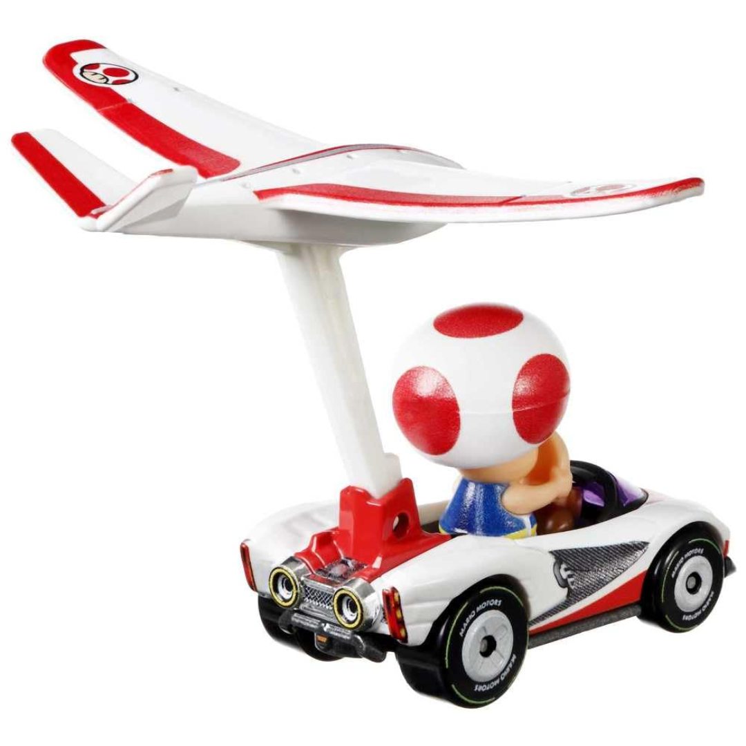 Mario Kart Toad P-Wing + Plane Glider Die-Cast Car By Hot Wheels -Hot Wheels - India - www.superherotoystore.com