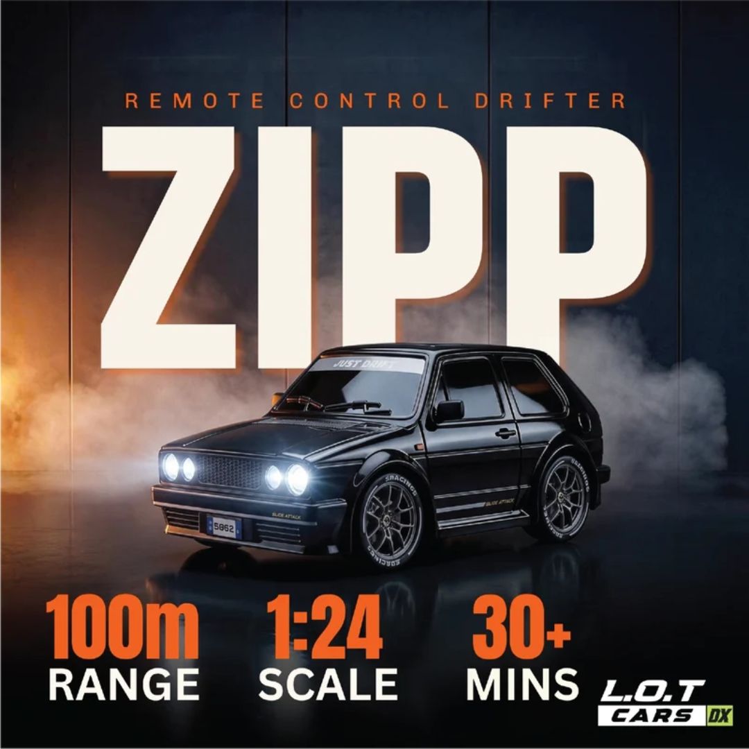 Zipp – Remote Control Drifter 1:24 Scale Ecomm Packaging Only Black Car By Legend Of Toys
