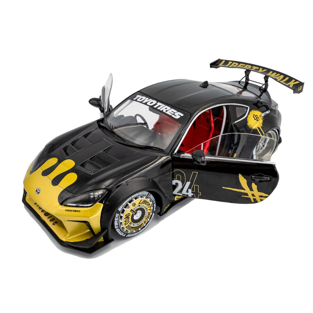 1:18 Toyota Gr86 Liberty Walk Body Kit Black & Gold 2024 By Solido