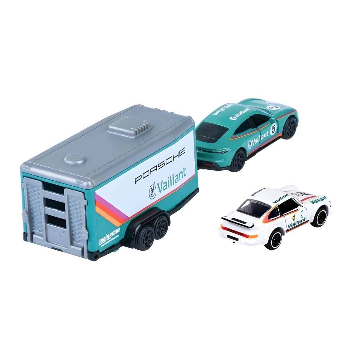 Racing Deluxe PORSCHE TAYCAN TURBO S + PORSCHE 934 1:64 Scale Die-Cast Car By Majorette -Majorette - India - www.superherotoystore.com