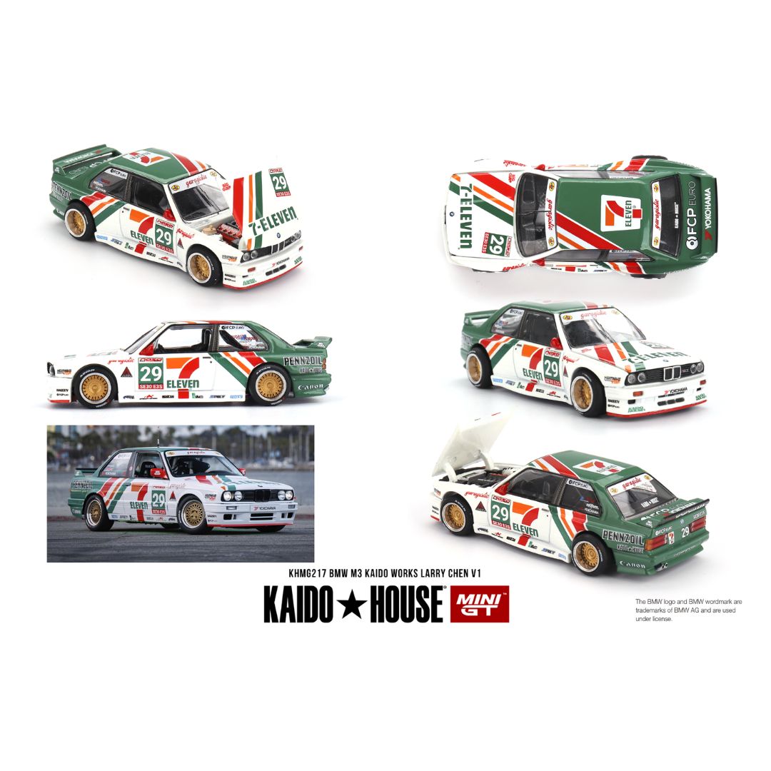 Bmw M3 Kaido Works Larry Chen V1 X Kaido House 217 1/64 Scale Die-Cast Car By Mini Gt