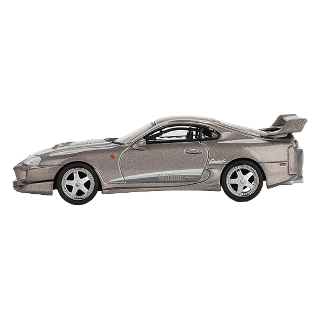 Grey Toyota Supra Veilside Combat V-11 1:64 Scale Die-Cast Car by Mini GT -Mini GT - India - www.superherotoystore.com