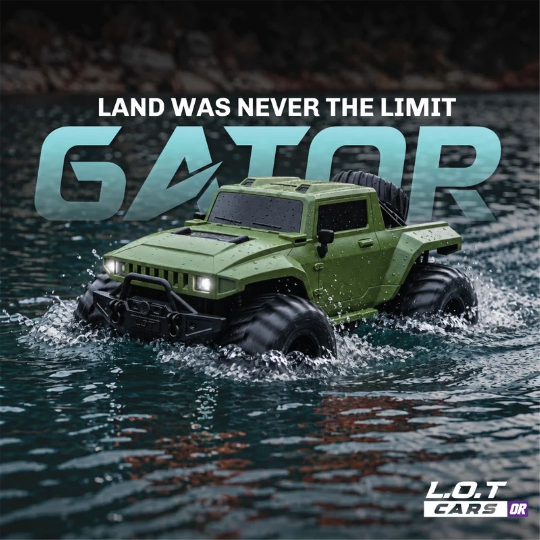 Gator - 1:18 Amphibian Green Car By Legend Of Toys