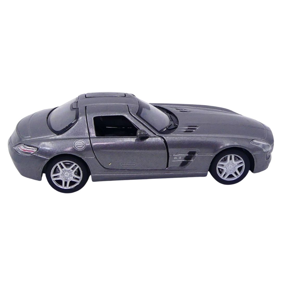 Grey Mercedes Benz SLS AMG 1:36 Scale Die-Cast Car By Kinsmart