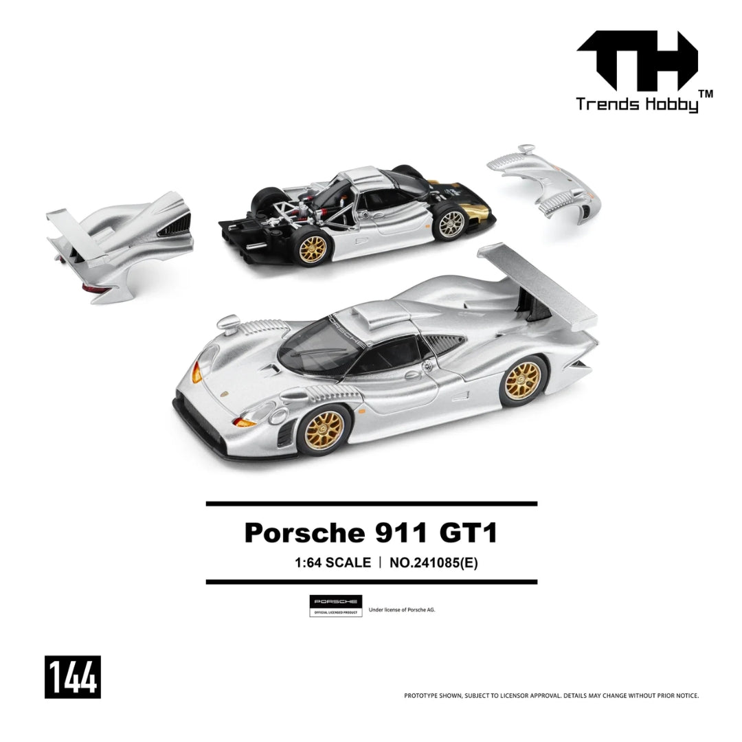 Porsche Diecast Emergency Services Gt1 1998 Silver 1:64 Diecast Model Car By Trends Hobby -Trends Hobby - India - www.superherotoystore.com