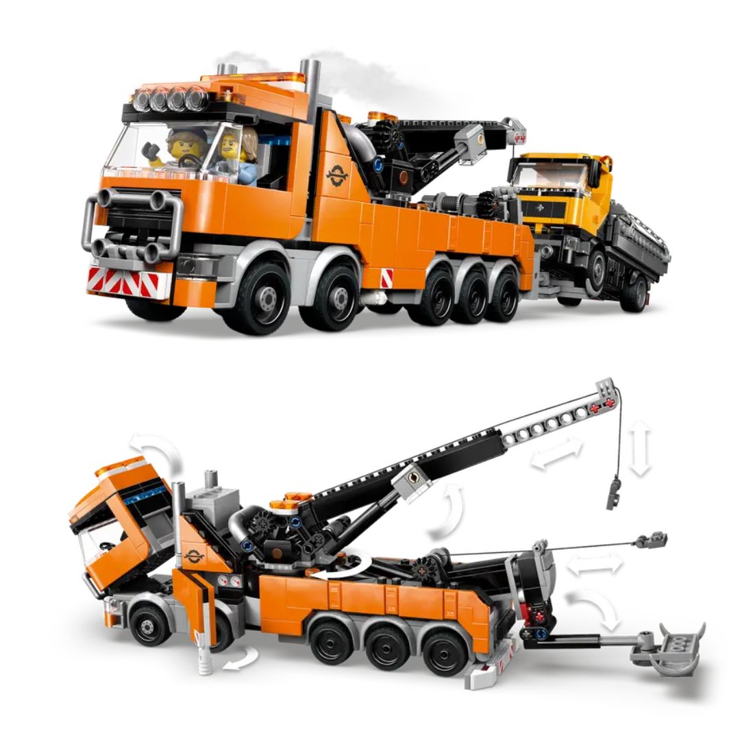 Heavy-Duty Recovery Tow Truck With Crane By Lego -Lego - India - www.superherotoystore.com