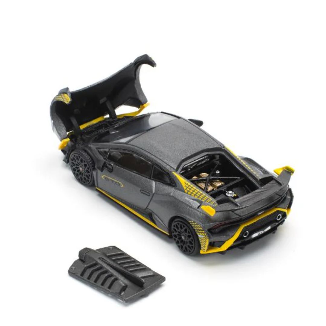 Lamborghini Huracan Sto Matte Grey 1:64 Scale Die-Cast Car By Pop Race