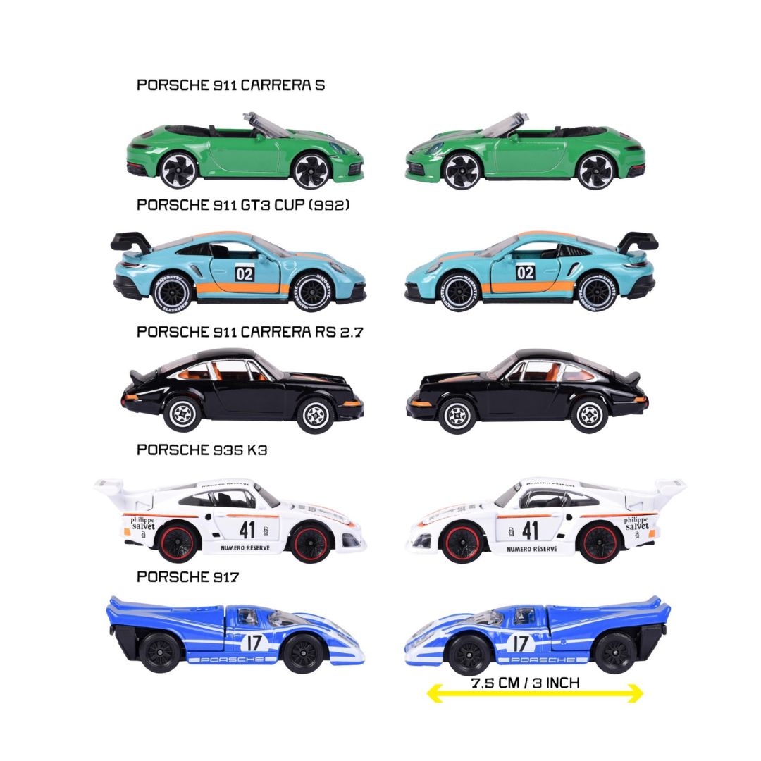 Porsche 1:64 Scale 5 Pack Die-Cast Car Set by Majorette -Majorette - India - www.superherotoystore.com