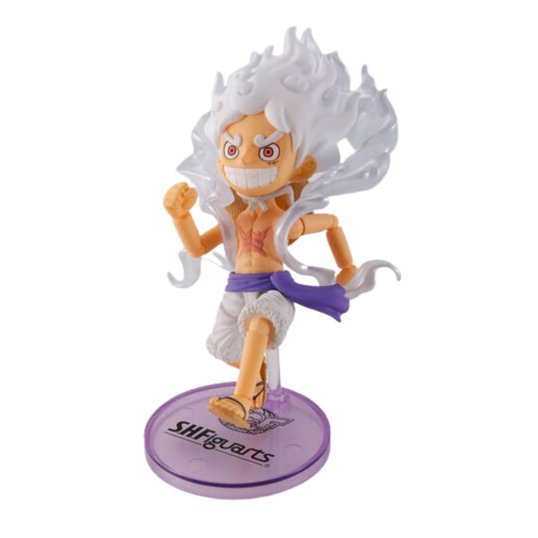 One Piece World Collectable Figure × S.H.Figuarts Monkey D. Luffy Gear 5 By Tamashii Nations -Tamashii Nations - India - www.superherotoystore.com