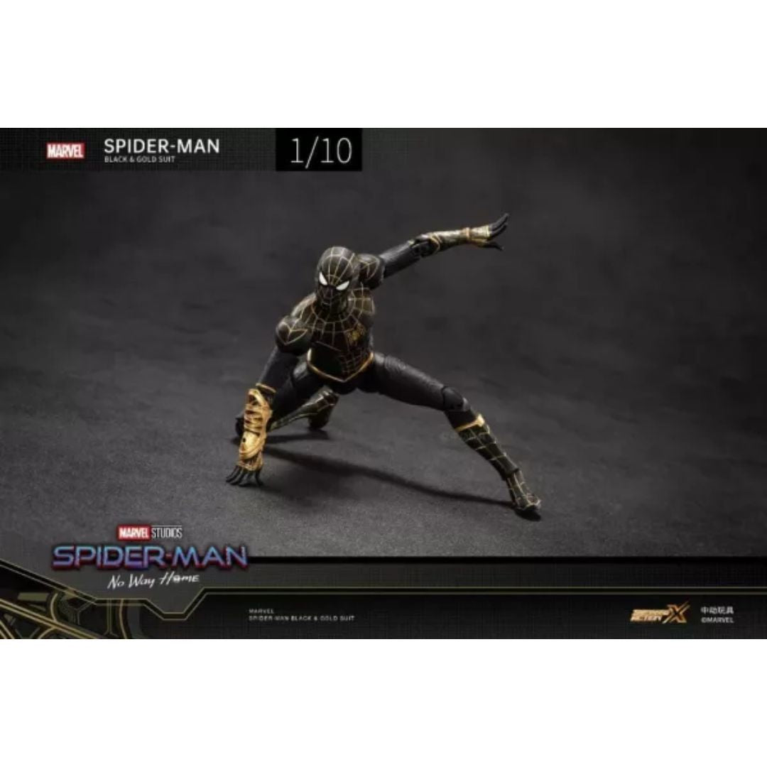 Spider-Man No Way Home - Black And Gold Spiderman Suit By Zd Toys -ZD Toys - India - www.superherotoystore.com