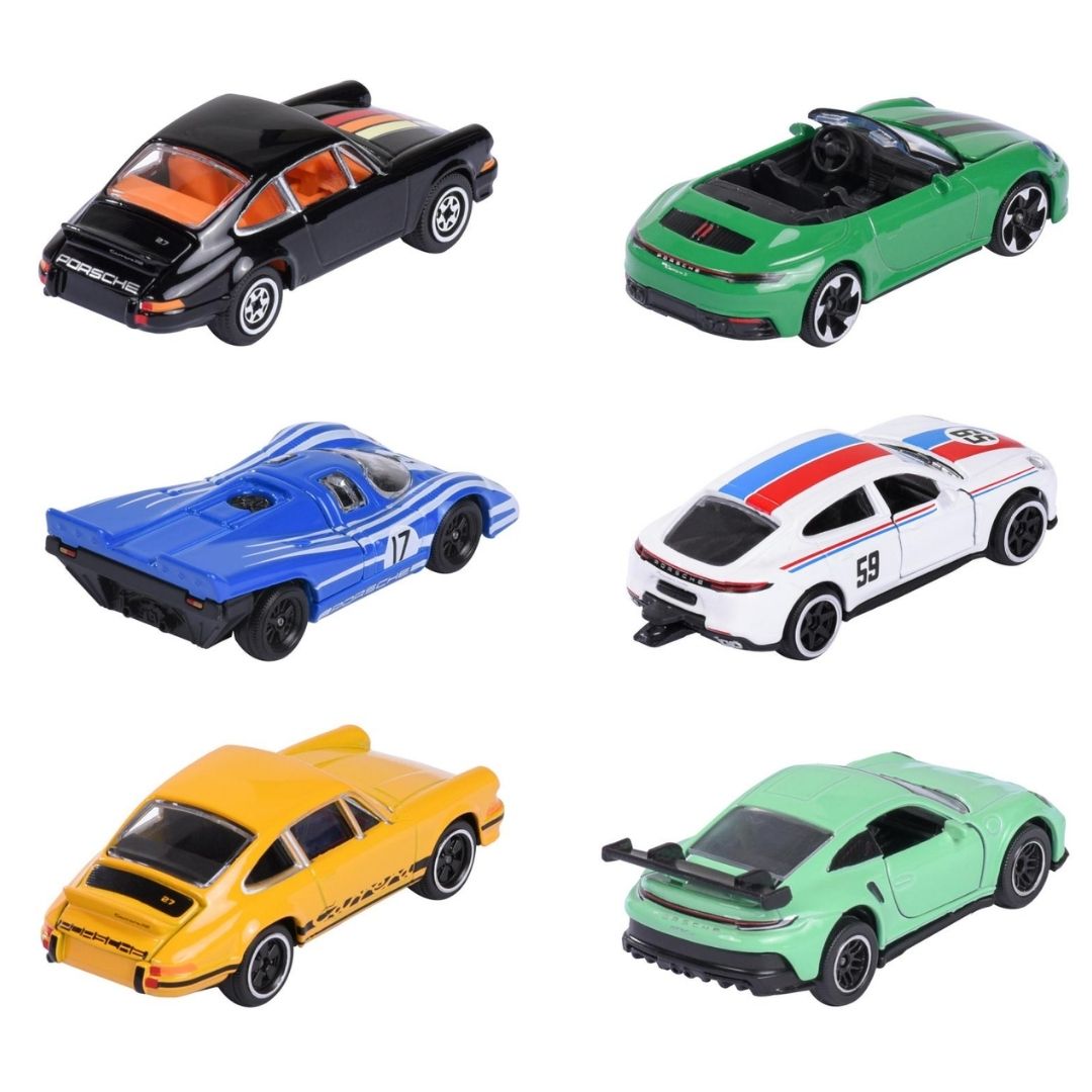 Porsche Premium Series - 6 Pack 1:64 Scale Die-Cast Car Set By Majorette -Majorette - India - www.superherotoystore.com