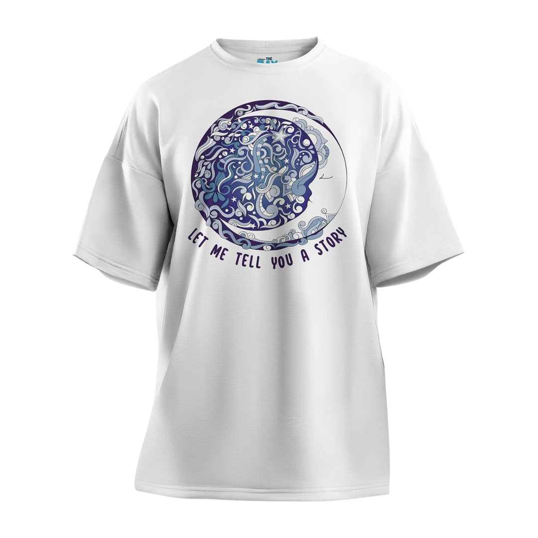 Let me tell you a story Men's Mandala Oversized T-Shirt -The Bay Store X The Doodleist - India - www.superherotoystore.com