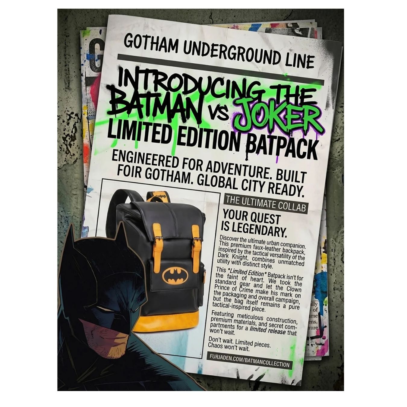 The Batman Vs Joker Batpack By Fur Jaden