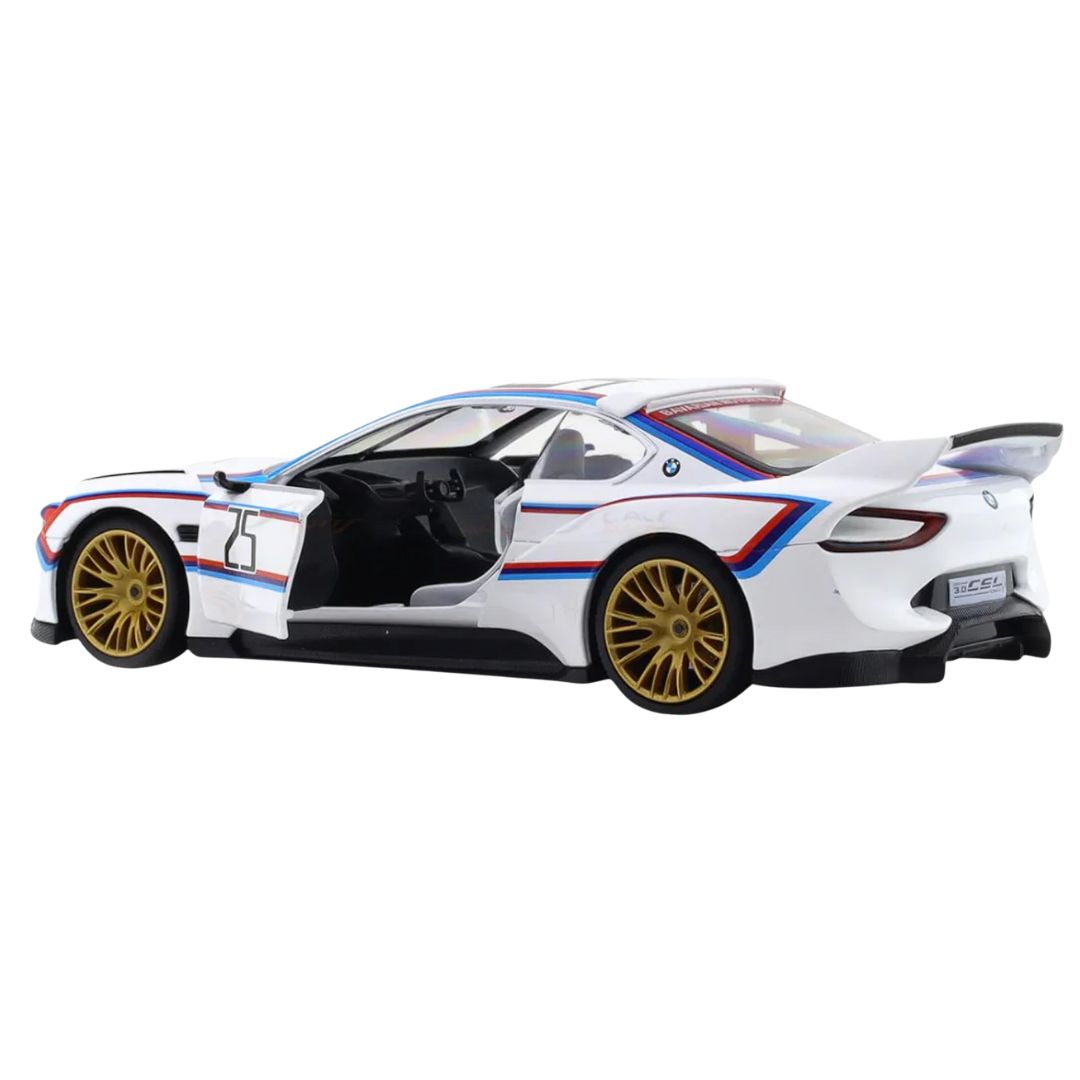 White BMW 3.0 CSL 1:24 Scale Die-Cast car By MSZ -MSZ - India - www.superherotoystore.com