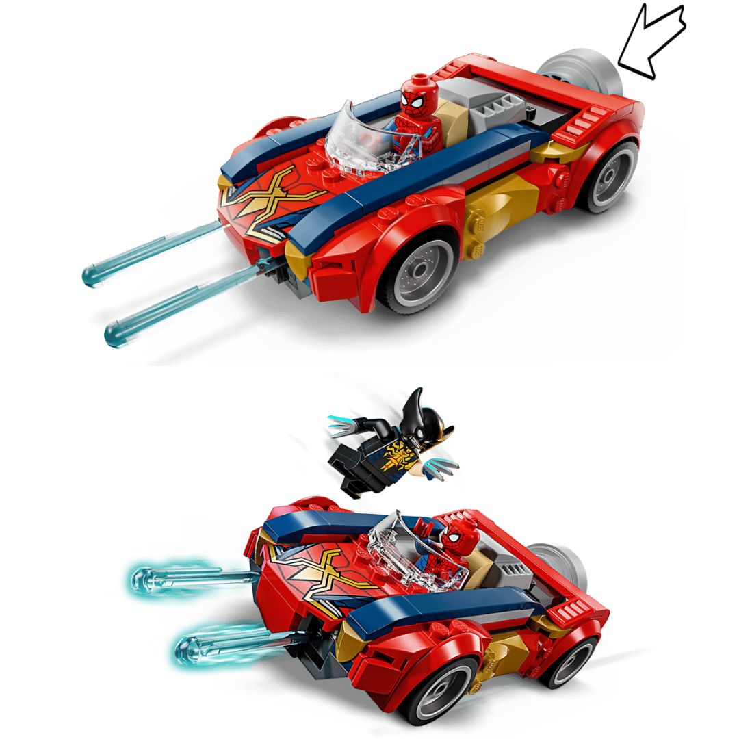 Super Heroes Marvel Spider-Man Car Vs. Venomized Wolverine By Lego -Lego - India - www.superherotoystore.com