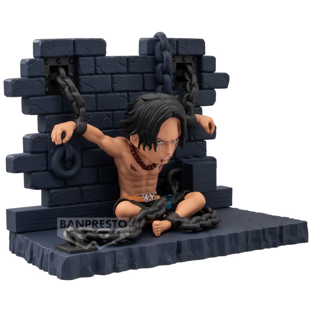 One Piece World Collectable Figure Log Stories - Portgas D.Ace- Impeldown Statue By Banpresto
